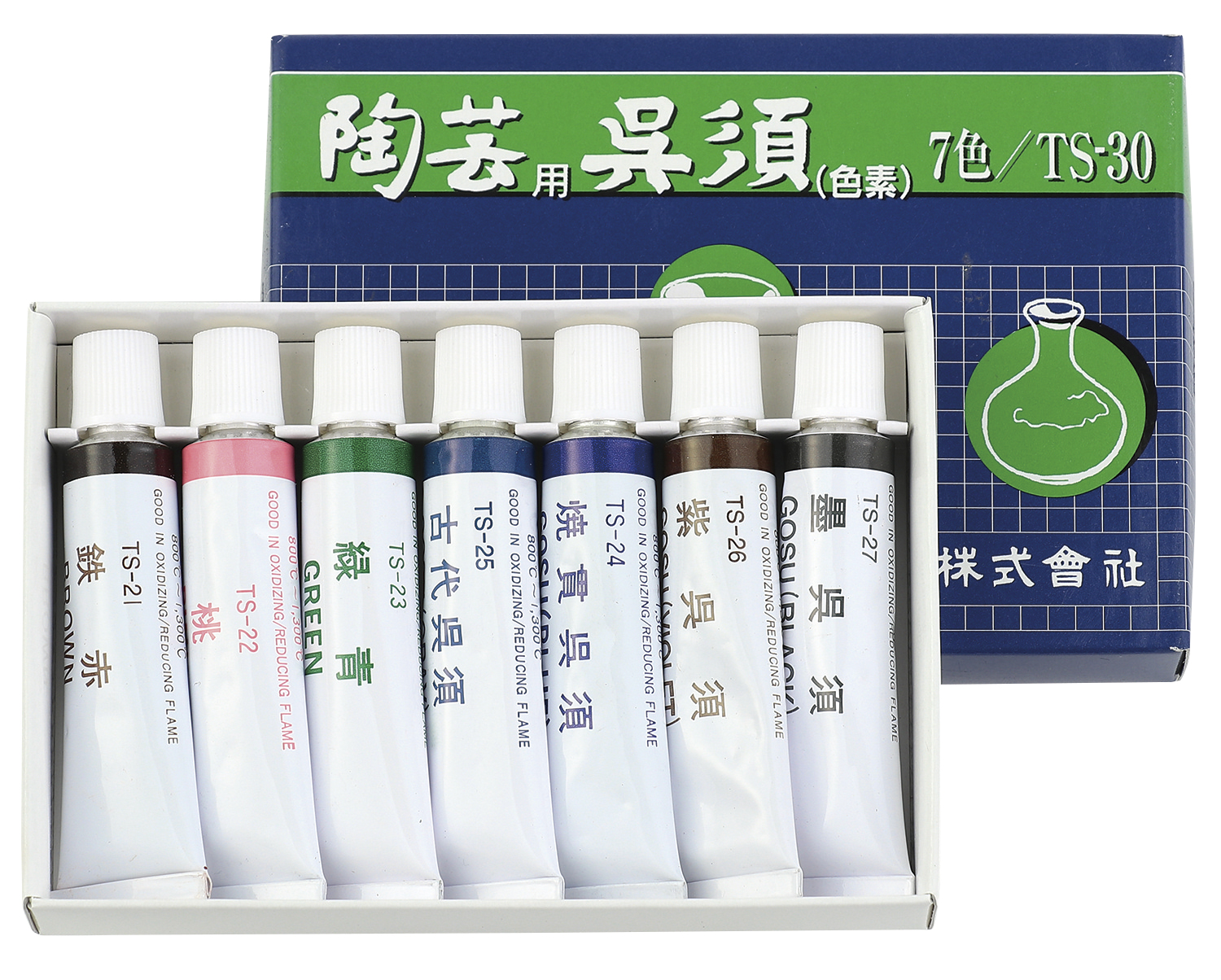 陶芸絵具　高温7色セット　チューブ入