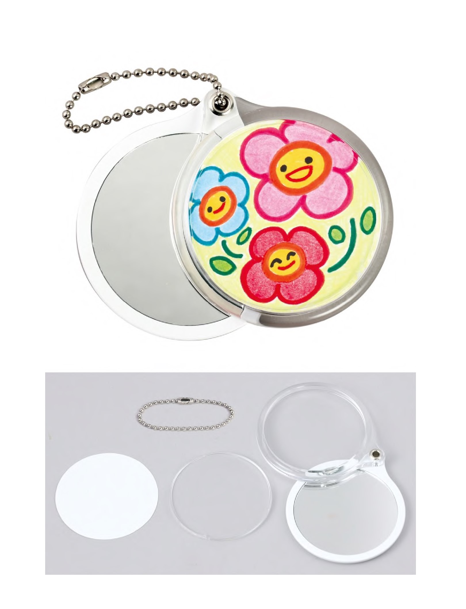 ハメパチくんキーホルダー　ミラー型