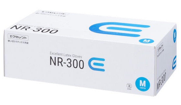 ラテックス手袋　パウダーフリーエクセレント　Ｍ　１００枚入