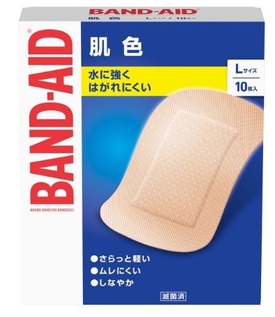 バンドエイド肌色Ｌサイズ１０枚入