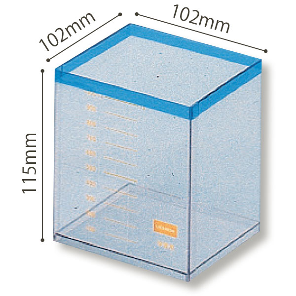 １リットルます　角型ＦＰ－３ｍｌ－Ｌ　目盛付