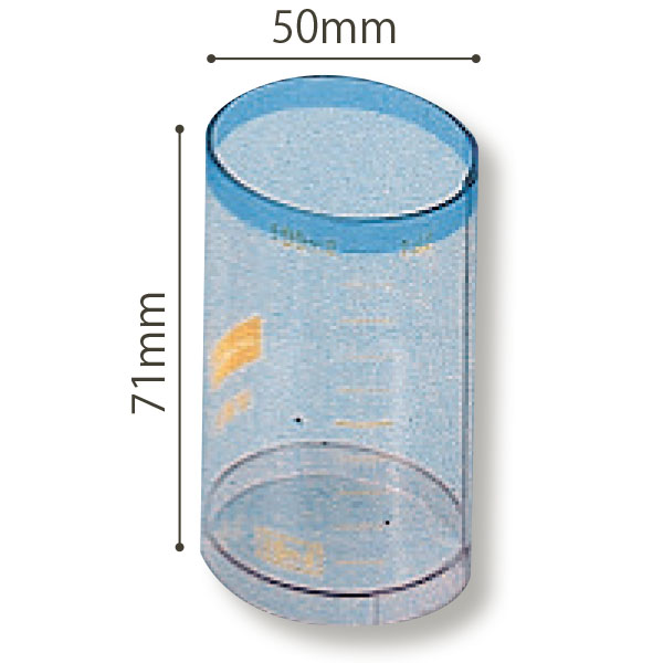 １デシリットルます　丸型ＦＰ－５ｍｌ－ｄｌ　目盛付