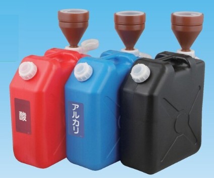 廃液回収缶２０Ｌ３色セット識別ステッカー付