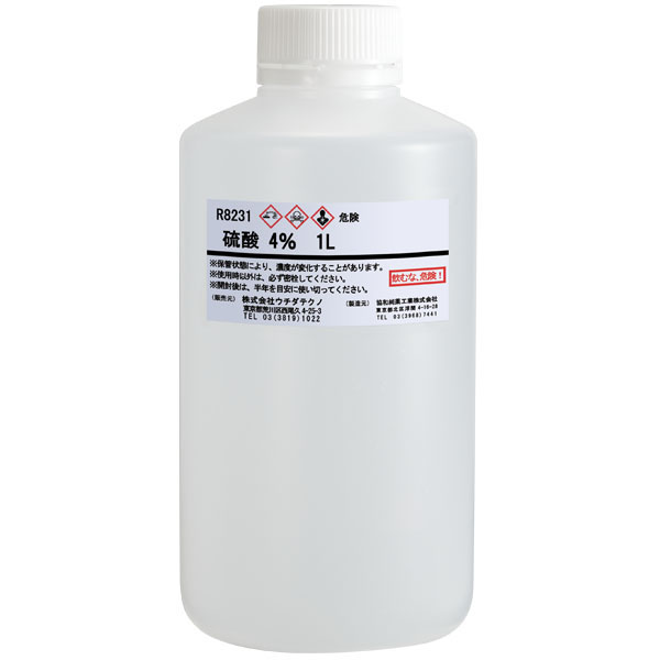 硫酸　４％　水溶液　１Ｌ