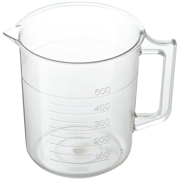 手付ビーカー　ＴＰＸ製５００ｍｌ