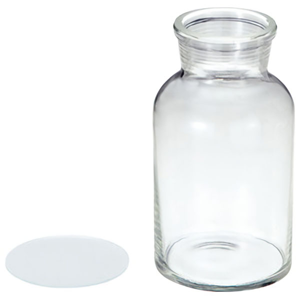 集気びん　ふた付人工吹き　５００ｍｌ