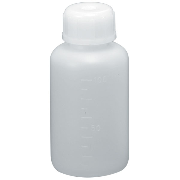 細口試薬びん　白色ポリエチレン製　５０ｍｌ