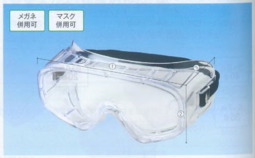 安全メガネ　ゴーグル型