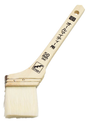 白毛ニス刷毛　筋違い　ナイロン毛　50㎜