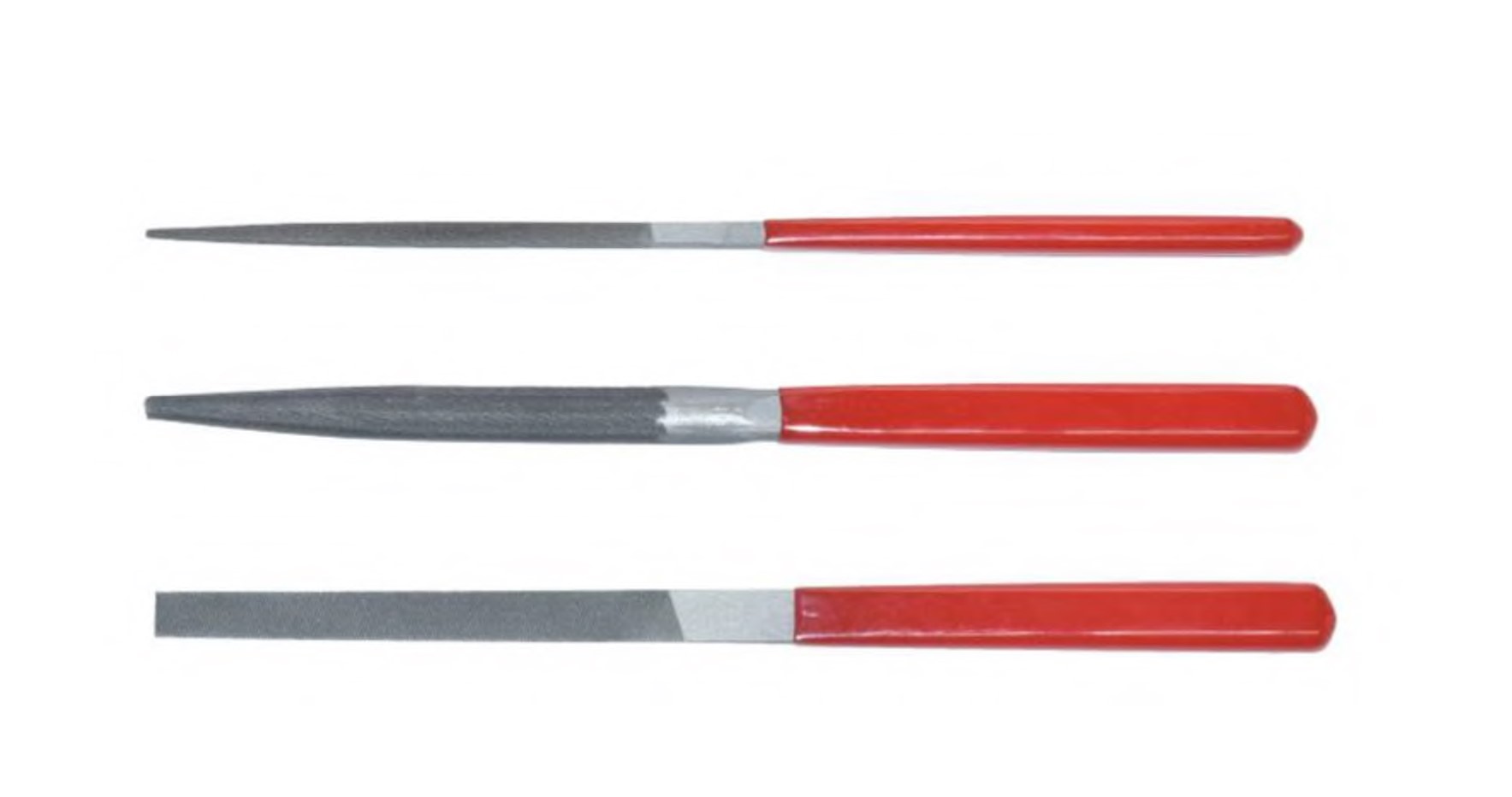 細工用やすり　ビニールグリップ付　3本組　200㎜