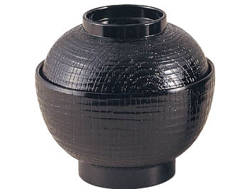 荒筋小吸椀　黒内朱　5個組