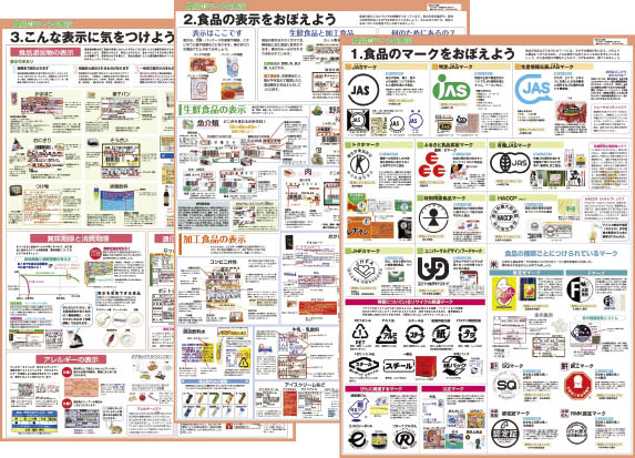 食品のマークと表示　3枚組