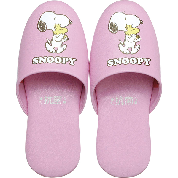 スヌーピー子どもビニールスリッパ　ピンク