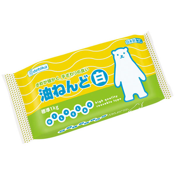 油ねんど・１ｋｇ　白　０９３１９２