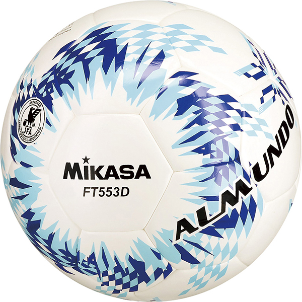 サッカーボール５号検定球　ブルー×ライトブルー　ＦＴ５５３Ｄ