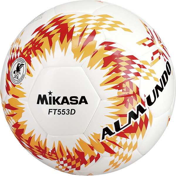 サッカーボール５号検定球　レッド×オレンジ　ＦＴ５５３Ｄ