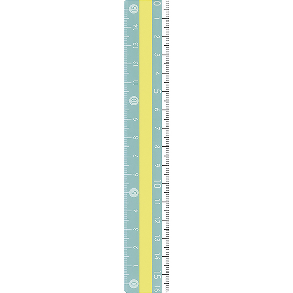 モジサシ定規　１６ｃｍ　ミント