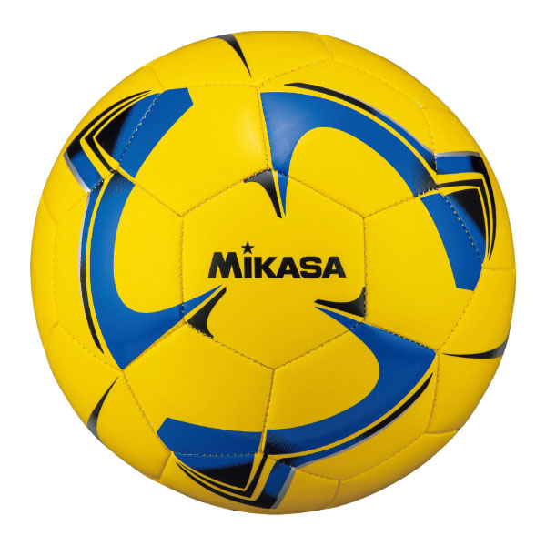 マシン縫いサッカーボール４号黄　Ｆ４ＴＰＶ－Ｙ－ＢＬＢＫ