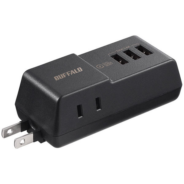 コンセント２口付きＵＳＢ充電器　　ＢＭＰＡ３６ＴＰ３ＢＫ