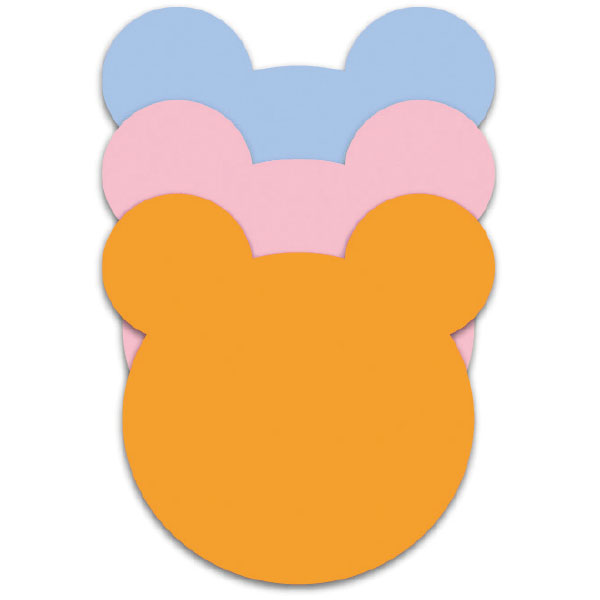 ポストイットシルエットノート強粘着　クマＳＳＳ－ＢＥＲ