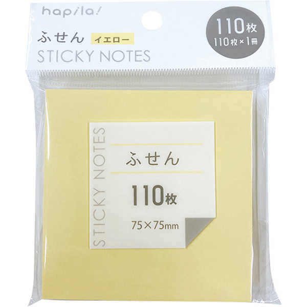 ふせんノート　イエロー　１１０枚　イエロー　Ｐ１０２