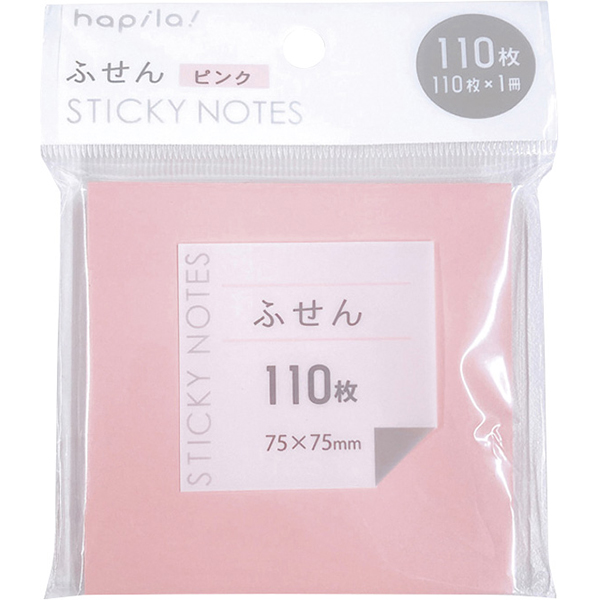 ふせんノート　ピンク　１１０枚　イエロー　Ｐ１０３