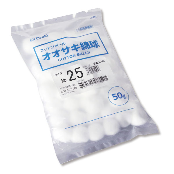オオサキ綿球　Ｎｏ２５　５０ｇ入