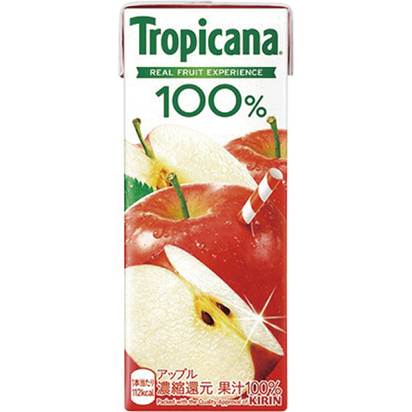 軽）キリン トロピカーナ１アップル２５０ｍＬ　紙パック２４本
