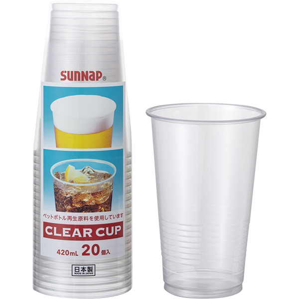クリアカップ　420ml　20個入