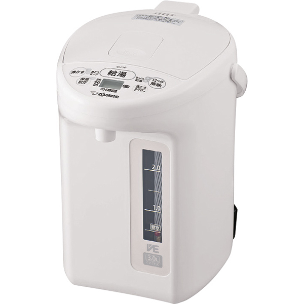 VE電気まほうびん CV-TF30-WA ホワイト 3.0L